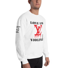Load image into Gallery viewer, LOVE AND VIOLENCE SWEATSHIRT (RED)
