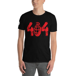 404 BOMB TSHIRT (RED) ON BLACK