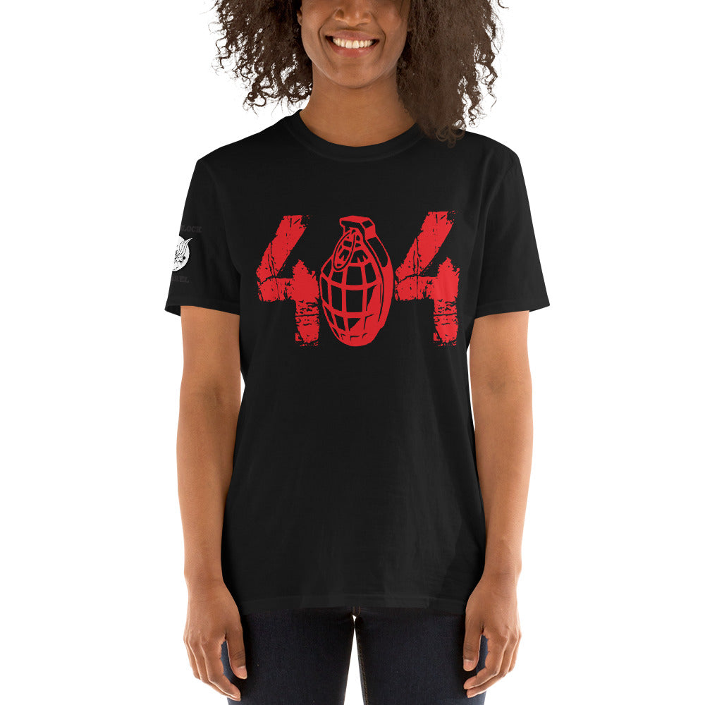 404 BOMB TSHIRT (RED) ON BLACK